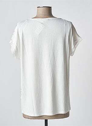 T-shirt col v manches courtes blanc DAMART femme