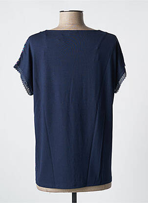 T-shirt col v manches courtes bleu DAMART femme