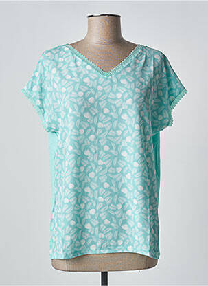 T-shirt imprimé fantaisie manches courtes vert DAMART femme