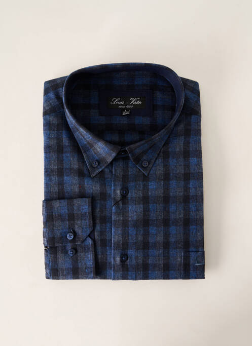 Chemise manches longues bleu LOUIS VUITTON pour homme