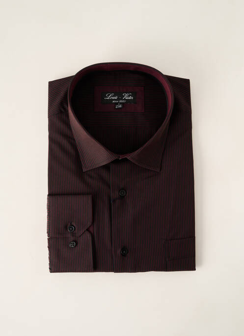 Chemise manches longues rouge LOUIS VICTOR pour homme