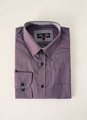 Chemise manches longues violet LOUIS VICTOR pour homme seconde vue