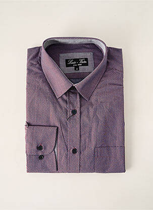 Chemise manches longues violet LOUIS VICTOR pour homme