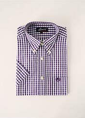 Chemise manches courtes violet ARMORIAL pour homme seconde vue