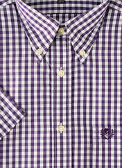 Chemise manches courtes violet ARMORIAL pour homme seconde vue