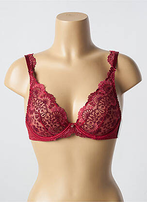 Soutien-gorge effet matière satinée haut soutien-gorge emboitant rouge AUBADE femme