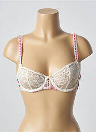 Soutien-gorge tissage dentelle haut soutien-gorge emboitant blanc AUBADE femme