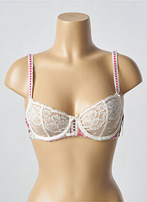 Soutien-gorge tissage dentelle haut soutien-gorge emboitant blanc AUBADE femme