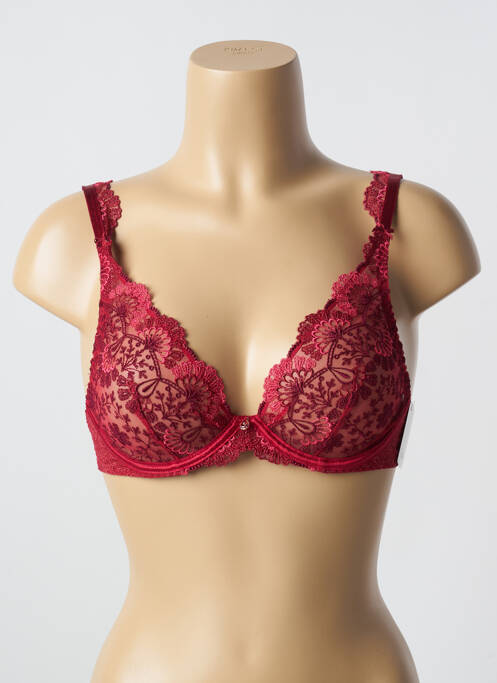 Soutien-gorge effet matière satinée haut soutien-gorge emboitant rouge AUBADE femme