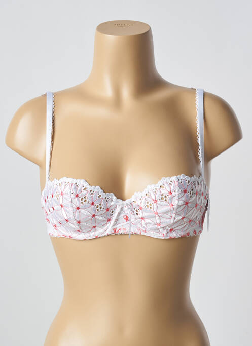 Soutien-gorge effet matière satinée haut soutien-gorge balconnet blanc AUBADE femme