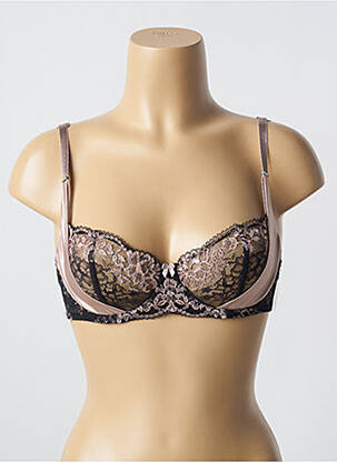 Soutien-gorge effet matière satinée haut soutien-gorge emboitant noir AUBADE femme