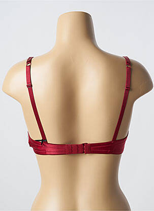 Soutien-gorge effet matière satinée haut soutien-gorge balconnet rouge KARL LAGERFELD X AUBADE femme