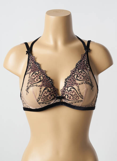 Soutien-gorge effet matière satinée haut soutien-gorge emboitant noir AUBADE femme