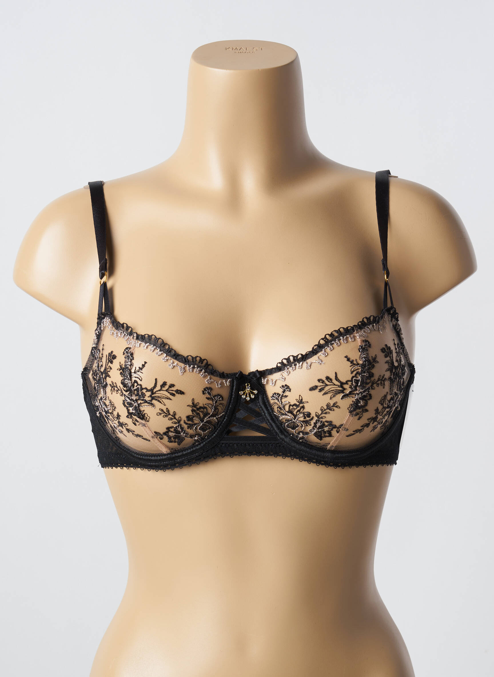Soutien-gorge effet matière satinée haut soutien-gorge balconnet noir AUBADE femme