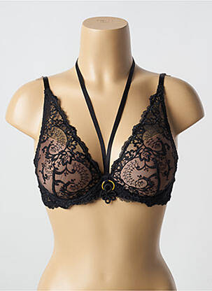 Soutien-gorge tissage dentelle haut soutien-gorge emboitant noir AUBADE femme