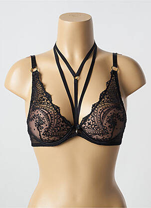 Soutien-gorge tissage dentelle haut soutien-gorge emboitant noir AUBADE femme