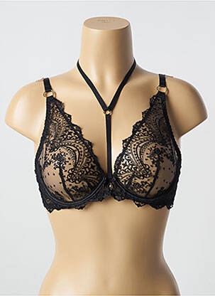 Soutien-gorge tissage dentelle haut soutien-gorge emboitant noir AUBADE femme