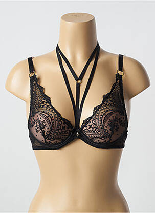 Soutien-gorge tissage dentelle haut soutien-gorge emboitant noir AUBADE femme