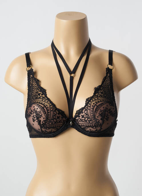 Soutien-gorge tissage dentelle haut soutien-gorge emboitant noir AUBADE femme