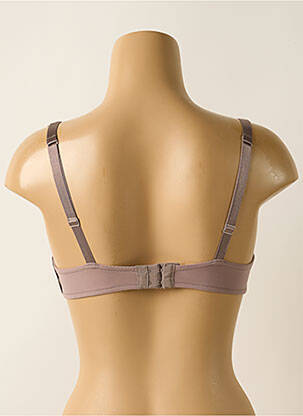 Soutien-gorge effet matière satinée haut soutien-gorge balconnet marron AUBADE femme