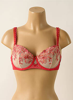Soutien-gorge effet matière satinée haut soutien-gorge emboitant rouge AUBADE femme