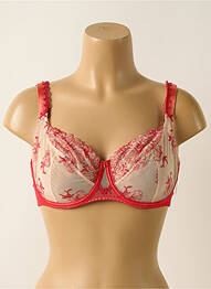 Soutien-gorge légère et transparente haut soutien-gorge emboitant rouge AUBADE femme