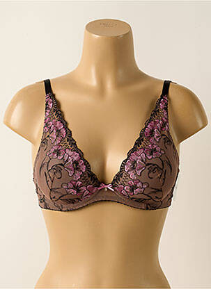 Soutien-gorge effet matière satinée haut soutien-gorge moulé marron AUBADE femme