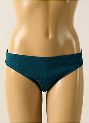 Bas de maillot de bain effet matière satinée culotte bleu SIMONE PERELE femme