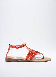 Tongs fermeture boucle(s) talon plat jusqu'à 3cm orange LES P'TITES BOMBES femme