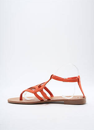 Tongs fermeture boucle(s) talon plat jusqu'à 3cm orange LES P'TITES BOMBES femme
