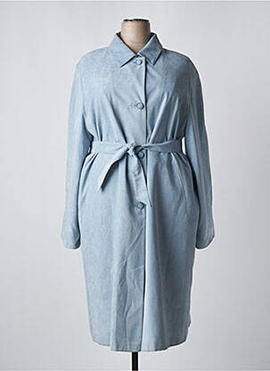 Trench finition intérieure doublée sans capuche bleu CLAUDE HAVREY femme