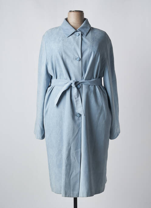 Trench bleu CLAUDE HAVREY pour femme