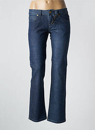 Jeans coupe droite stretch taille basse bleu IDOLS MAGAZINES femme