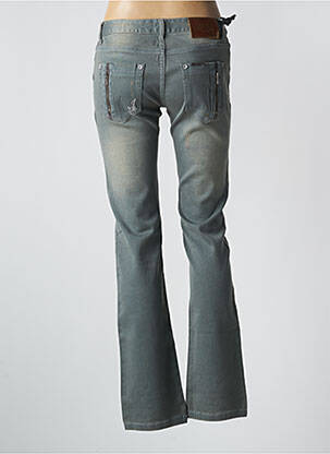Jeans coupe droite effet usé délavé taille basse bleu IDOLS MAGAZINES femme