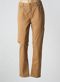 Pantalon slim tissage popeline taille normale beige VOTRE NOM femme