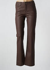 Pantalon droit marron VOTRE NOM pour femme seconde vue