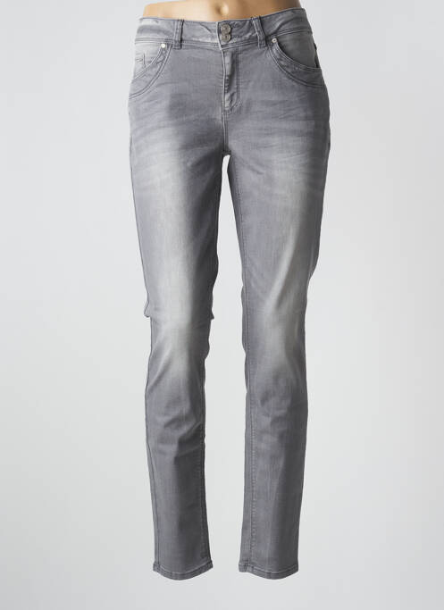 Jeans coupe slim gris STREET ONE pour femme