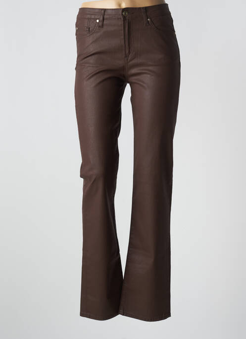 Pantalon droit marron VOTRE NOM pour femme