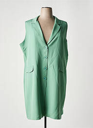Gilet sans manche fausses poches vert VETISTYLE femme