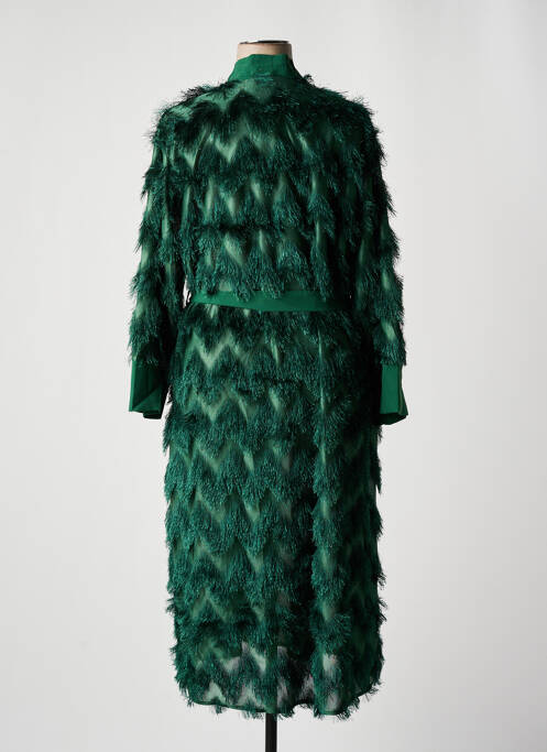 Manteau long vert POMME ROUGE pour femme