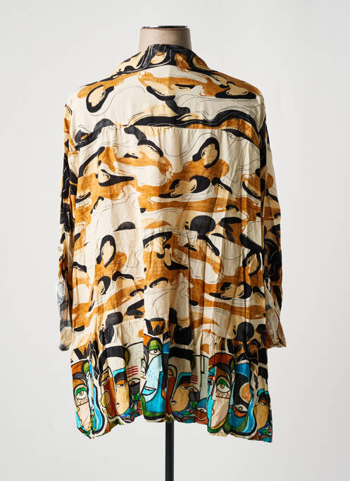 Tunique manches longues beige PIMENT ROUGE pour femme