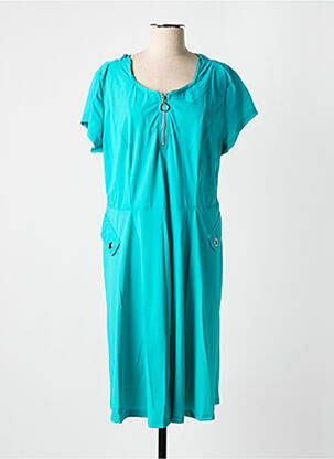Robe mi-longue bleu POMME ROUGE femme