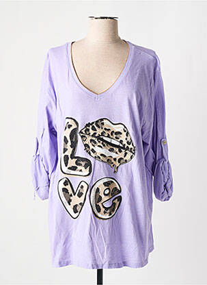 T-shirt violet PIMENT ROUGE femme