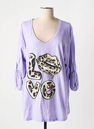 T-shirt violet PIMENT ROUGE femme