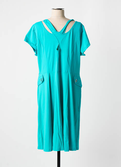 Robe mi-longue bleu POMME ROUGE pour femme