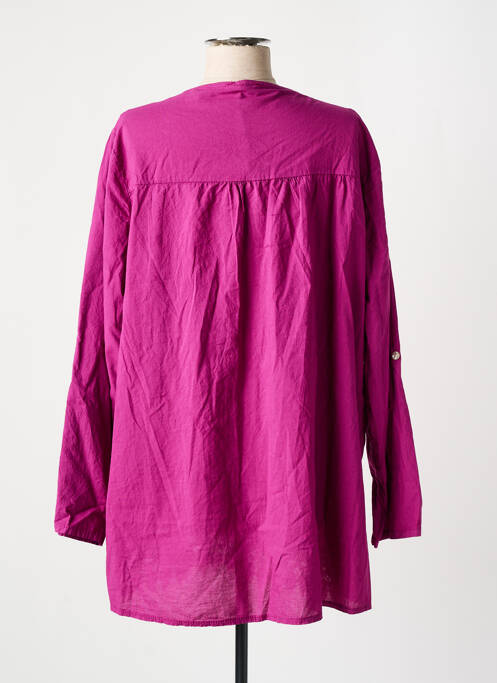 Tunique manches longues rose PIMENT ROUGE pour femme