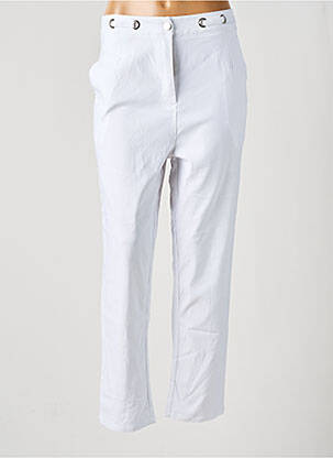Pantalon droit blanc POMME ROUGE femme