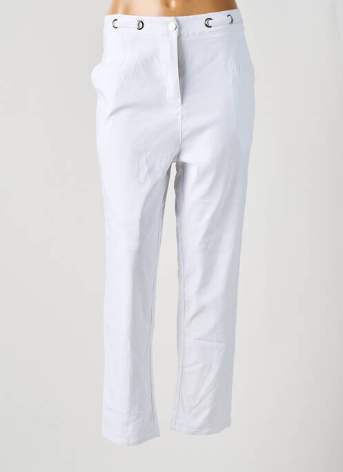 Pantalon droit blanc POMME ROUGE pour femme