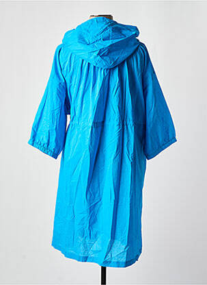 Trench tissage popeline a capuche bleu POMME ROUGE femme