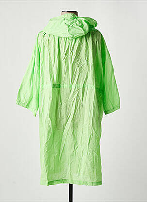 Trench tissage popeline a capuche vert POMME ROUGE femme